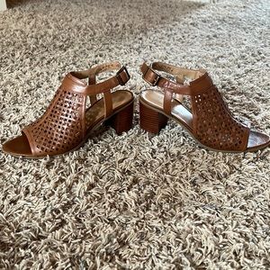 Franco Sarto Brown Open Heeled Sandal